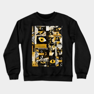 artificial pikasso's cats - patchwork collage art experiment Crewneck Sweatshirt